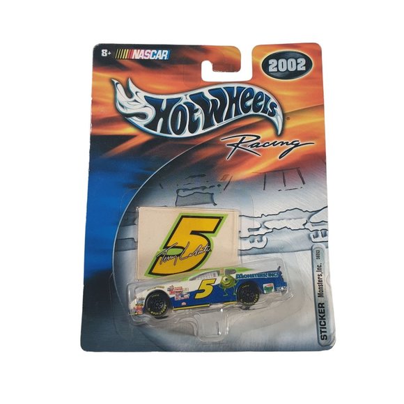 Hot Wheels Racing 2002 Monsters Inc Sticker 5 Nascar Collector Mattel BOX WEAR - Picture 2 of 4